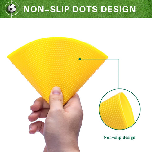 Vhxorrz 4inch/9 inch Poly Spot Markers Non-Slip Rubber Agility Markers Flat Field Cones Floor Dots for Football