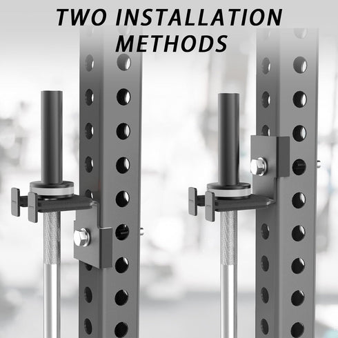 Lights Mountain 2x2 2x3 Rack-Mounted Olympic Barbell Holder for & Power Racks, No Drilling Required Heavy-Duty Steel