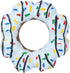 AB Tools 4x4x14cm Pet Dog Vinyl White Donut Food Dog Toy Play Toy with Squeak