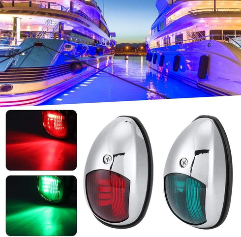 Boat,12V 20m Tbest Marine Navigation Lights,Led Red And Green Lights For LED Marine Navigation Light Green Starboards