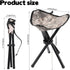 CebraBounze 14.6 inches 210 lbs Travel Folding Camping Stool, Lightweight Outdoor Tripod Chair and Maximum weight