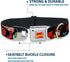 Buckle-Down Seatbelt Buckle Dog Collar - 5 Marvel Characters Black, 1" Wide, Fits 15-26" Neck, Large