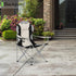 GODECOR 600D Portable Camping Chair with Back Support, Folding Outdoor Padded Lawn Chair with Cup Holder Storage