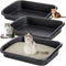 Tlence 3 Pack Low Entry Cat Litter Box, 23" Open Top Pet