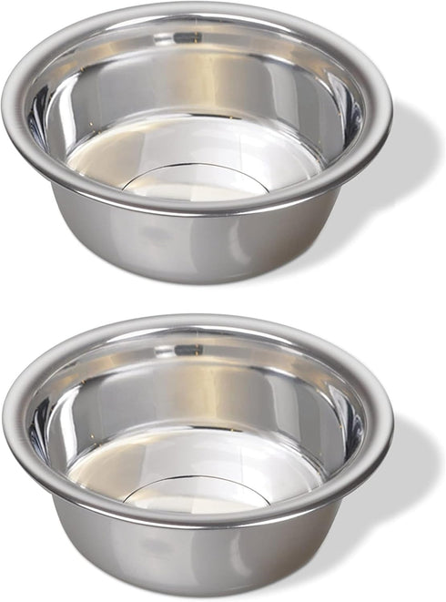 Greendale 2 Pack Stainless Steel Dog Bowls, 20 Cup Capacity, Perfect for Food and Water