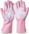 NVNAN Dog Bath Gloves for Washing, Pet Grooming Gloves with Shampoo Brush,