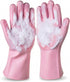 NVNAN Dog Bath Gloves for Washing, Pet Grooming Gloves with Shampoo Brush,