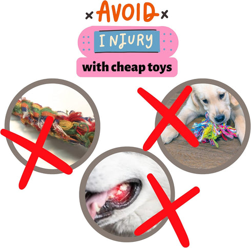 3-in-1 Chelsy's Toys Enrichment Tube for Dogs - Tug Toy, Treat Dispenser & Snuffle Ball | Fleece Rope Dog Toy | Tug