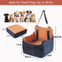 TOPOmerice Cozy 30 lbs Elevated Dog Car Seat for Small Dogs Luxurious Dutch Suede Leather Pet Booster with Adjustable