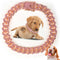 Dog Chain Collar Diamond Link Walking Necklace with Secure Buckle, Pet Crystal Collar for Small Medium Large Dogs Cats
