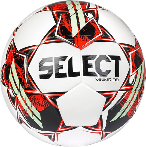 SELECT Viking DB Soccer Ball, White/Red/Green V22, Size 5