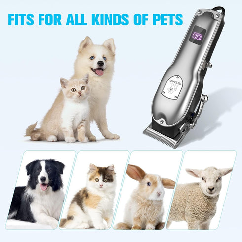 Trimmer,Rechargeable Dog Clippers for Grooming for Heavy Thick Hair&Coats,Low Noise Dog Hair Cordless Pet Shaver