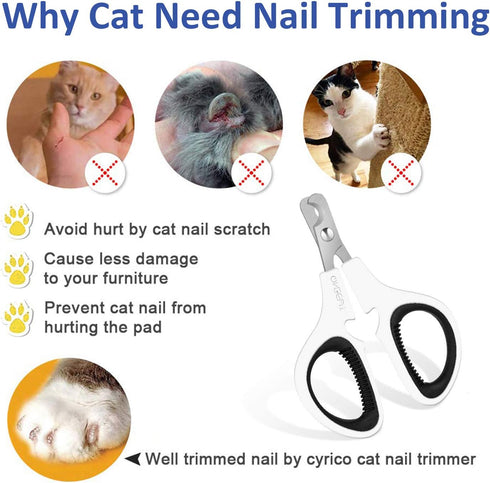 OneCut Pet Nail Clippers - Professional Cat & Kitten Claw Trimming Clippers, Sharp & Safe for Small Pets