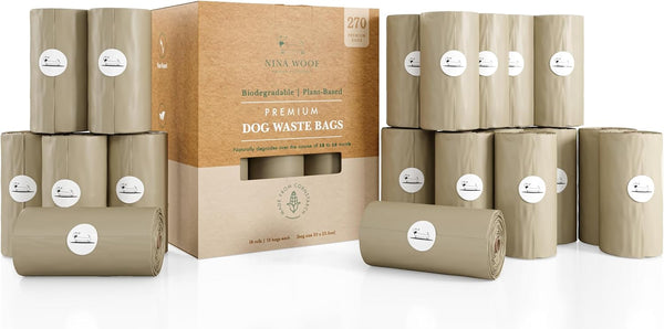 100% Certified Home Compostable and Biodegradable Dog Poop Bags - ASTM D6400