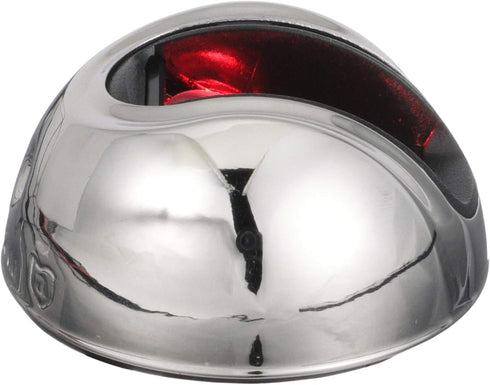 NV3012SSR-7 2-Mile attwood LightArmor Vertical Surface Mount Navigation Light, Red LED Lighting, Round Stainless