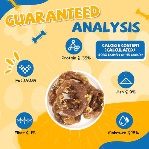 gazeupon Dog Treats, Chicken Wrapped Meat Ring, Made with Real Chicken and Beef, Healthy Dog Chews for Large Breed