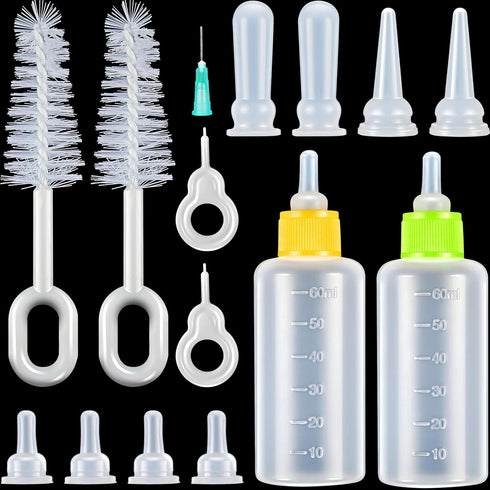 Tondiamo 17 Pcs Kitten Bottle Feeding Kit Puppy Bottles for Nursing Puppy