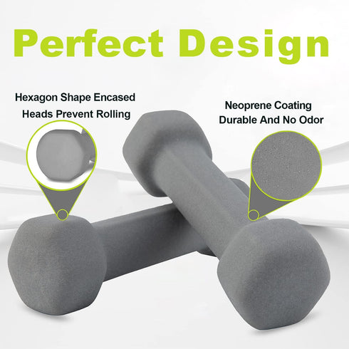 Saorzon Dumbbells Set of 2 - Exercise Fitness Dumbbells for Home Gym Free Weights