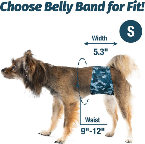 3 Packs Pet Soft Dog Belly Band - Reusable Dog Diapers Male Doggy Diapers Wraps - Washable Dogs Belly Bands for Male
