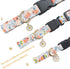 2 PCS Soft Cotton Dog Collar with Cute Flower, Adjustable for Girl Female Small Medium Large Dogs, M (13-18in), Flower-1