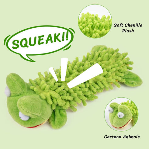 6 Pack Pet Soft Dog Toys Squeaky - Cute Puppy Toys Plush Animals, No Stuffed Dog Chew Toy Interactive Pet for Small