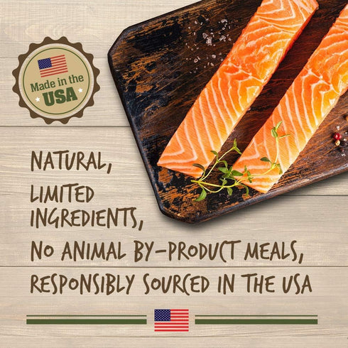 Whole Jerky Dog Treats - Limited Ingredient, Made in USA Jerky - Grain Free & Nothing Artificial - Alaskan Salmon, 5 oz