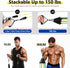 Resistance Bands Set (12pcs), Workout Bands with Handles, Door Anchor, Ankle Straps and Carry Bag, Exercise Bands for Shape Body and Home Workouts by AGM