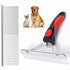 Undercoat Brush Grooming Rake for Dogs, Stainless Steel Tooth Comb, Deshedding Tool Set for Long-Haired Cats, 2 Piece