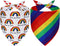 Agroon Pride Dog Bandanas Small 2PCS, 4 Pattern Colorful Scarf for Boy and
