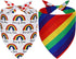 Agroon Pride Dog Bandanas Small 2PCS, 4 Pattern Colorful Scarf for Boy and