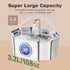 108oz/3.2L, Replacement(1 Filter&1 Cat Water Fountain Stainless Steel APAUK Automatic Pet Fountain Dog Water Dispenser