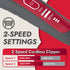 2-Speed 6 Kong Cordless-Corded Dog Clipper Kit Stainless Steel Blade, Waterproof, LED Spotlight, Use-While-Charging
