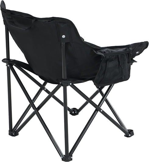 2 Pack Folding Camping Chairs: Portable Outdoor Seating for Couples & Adults - Lightweight Comfort with Side Pockets