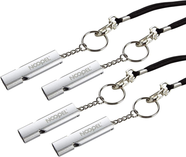 Noopel Emergency Whistles, Lifeguard Safety Whistle with Lanyard and Keychain for Outdoor Camping Hiking Boating