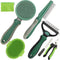 Dog Brush for Shedding, 7 PCS Grooming Brush Kit for De-furring, Slicker Brush, Undercoat Rake, and Nail Clipper