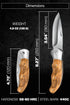 Gentleman’s Folding Knife Pocket Knife Knives Knife Wood Handle Sharp Blade - Pocket Knife for Men - Best Folder for Camping Hunting - EDC and Outdoor Gear - Birthday Christmas Gifts for Men 6651 by Grand Way