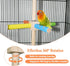 Bird Stand Perch Toy, Double Layer Spinning Parakeet Toys Exercise Wheel Cockatiel Toy for Cages Wooden Perchs