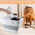 Geyecete Large dog food storage container dog food storage with Lids Handle Scoop Foldable cat food container pet food