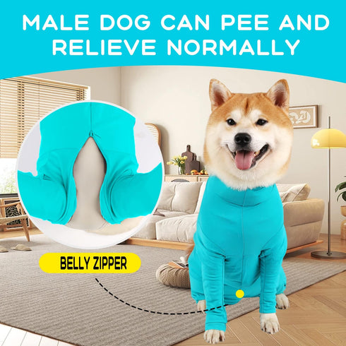 Dog Onesie for After Surgery Recovery Suit, Claming Pajamas for Small, Medium, Large Female and Male Neuter Dogs.