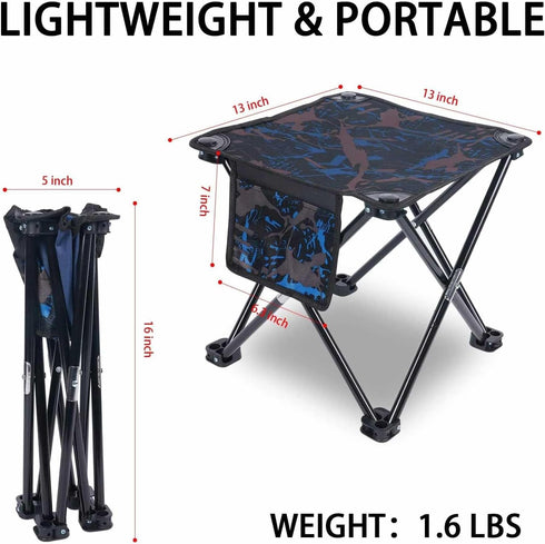 VOLIXOD Bag(400 LBS Folding Portable Camping Stool for Adults, Lightweight Collapsible Stool for Outdoor Footrest