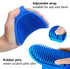2 Pack Dog Grooming Brush, Cat Bath Soothing Massage Rubber Brush with Adjustable Ring Handle for Long and Short Hair
