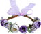 Pet Flower Collar with Adjustable Ribbon, Small Dog Wedding Attire, Purple Floral Collar for Dogs, Cats, and Puppies