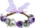 Pet Flower Collar with Adjustable Ribbon, Small Dog Wedding Attire, Purple Floral Collar for Dogs, Cats, and Puppies
