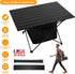 iMounTEK Lightweight Camping Table with Storage, Portable Folding Beach Table with Carry Bag for Travel, Picnic, BBQ (L)