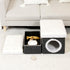 B FSOBEIIALEO Cat House Pet Stairs for Beds Sofa, Foldable 2-Tier Steps with Storage Toy Box, Small Cat House, Grey