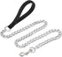 Pettom Heavy Duty Dog Chain Leash, Metal Lead with Padded Handle for Medium Large Dogs (6'/2.0mm Small Chain, Black)