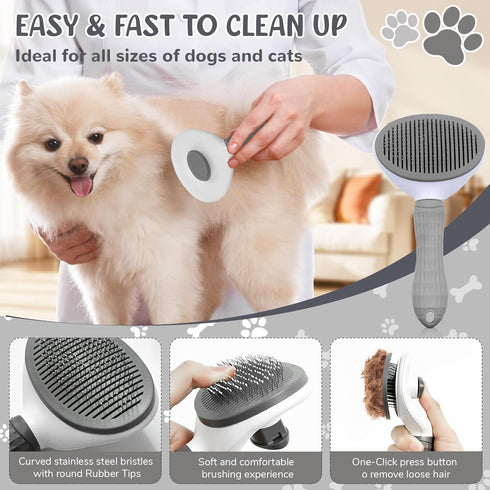 Aiolpy 9-Piece Set Trimming Dog Brush & Grooming Kit Pet Brush & Deshedding for Shedding, Bathing, & Nail Care |