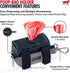 2 Tuff Pupper Dog Poop Bag Holder | Works with Any Dog Leash | Zippered Waste Bag Dispenser | Waterproof