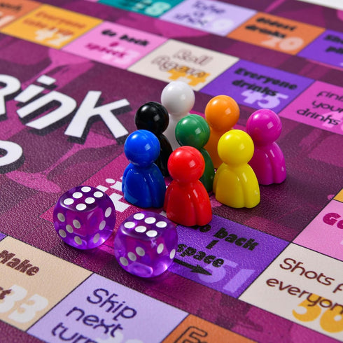 NETANICO 21+,2-8 Drinking Games,Leather Mat Drinking Board Game for Adults,Interactive Girls Night Drinking