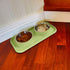Cat Food Bowls with Non-Skid Silicone Pads, Removable Stainless Steel Dishes for Cats and Small Dogs